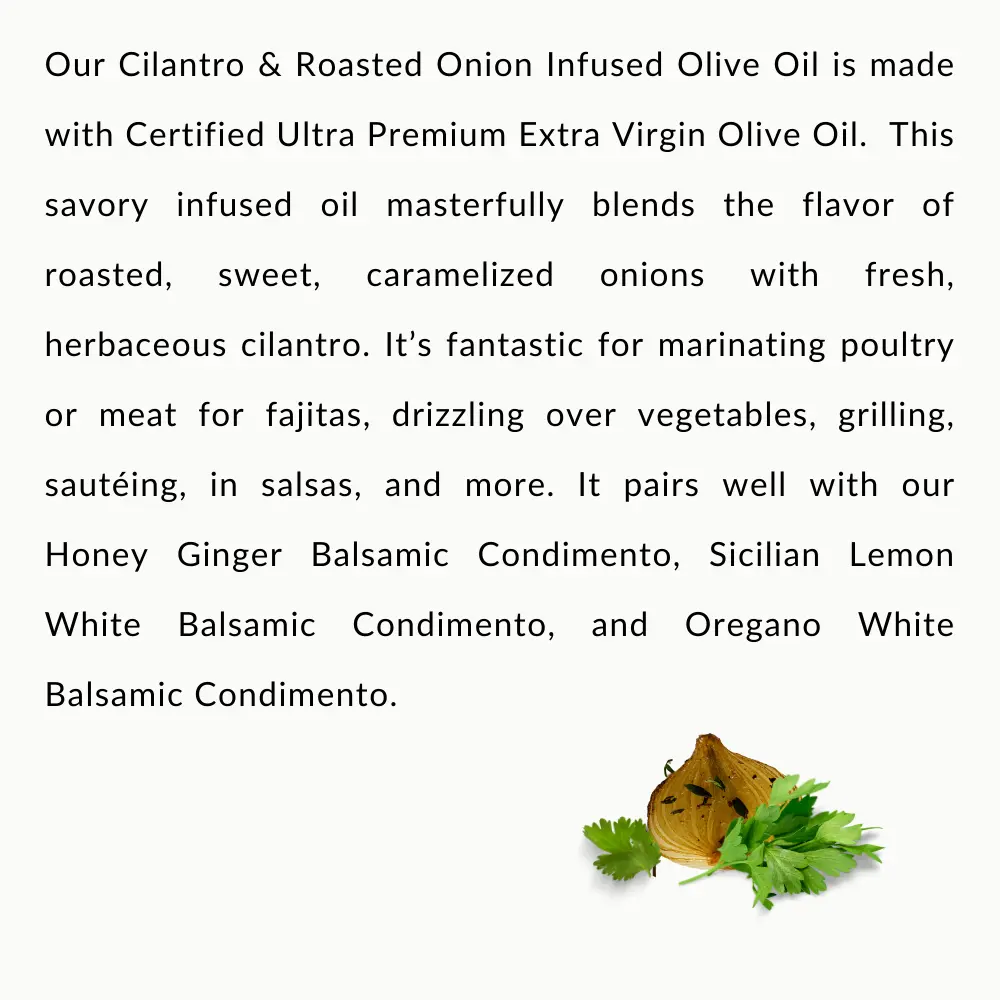 Cilantro Infused Extra Virgin Olive Oil Bulk 1 Gallon / 3.8 Liters / 128oz  food Service 