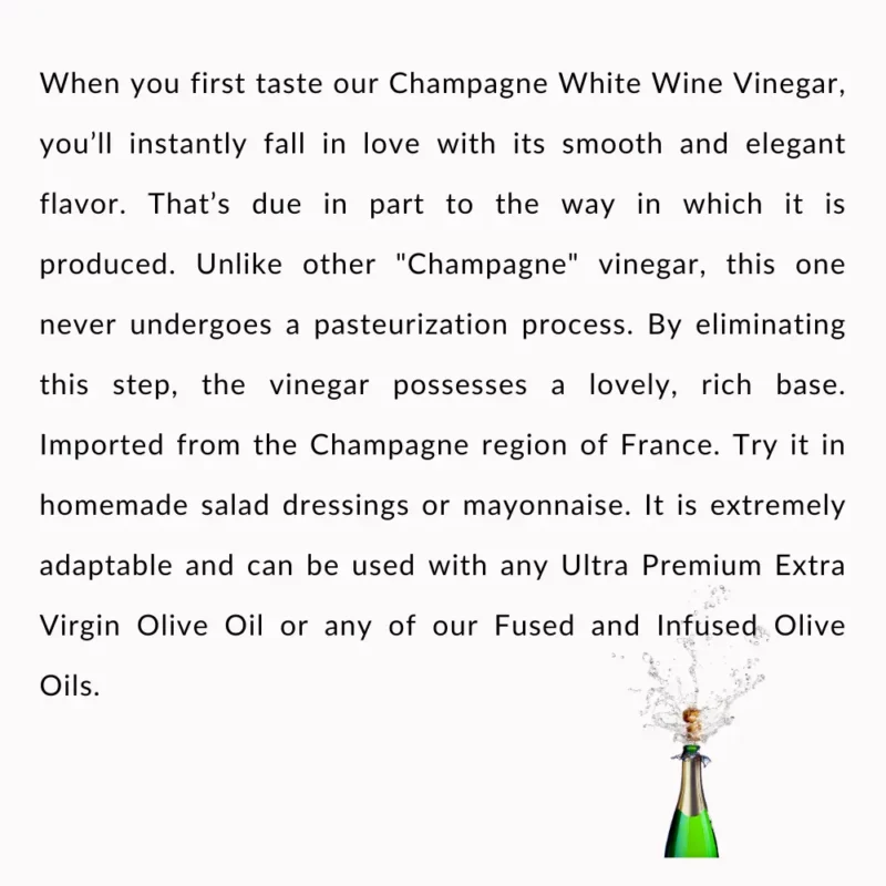 Champagne White Wine Vinegar Description
