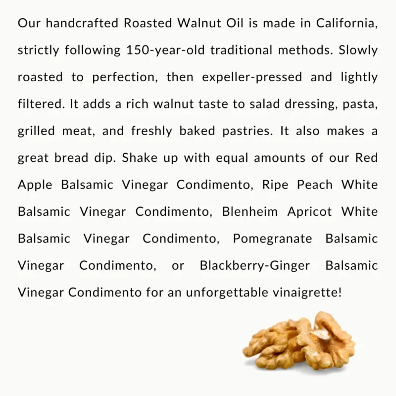Roasted Walnut Oil Description