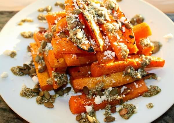 Butternut Squash with Toasted Pumpkin Seed & Sage Pesto - Epicurean ...