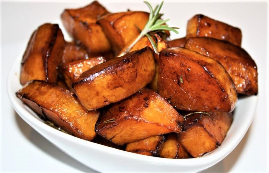 Easy Cranberry-Pear Glazed Butternut Squash With Rosemary