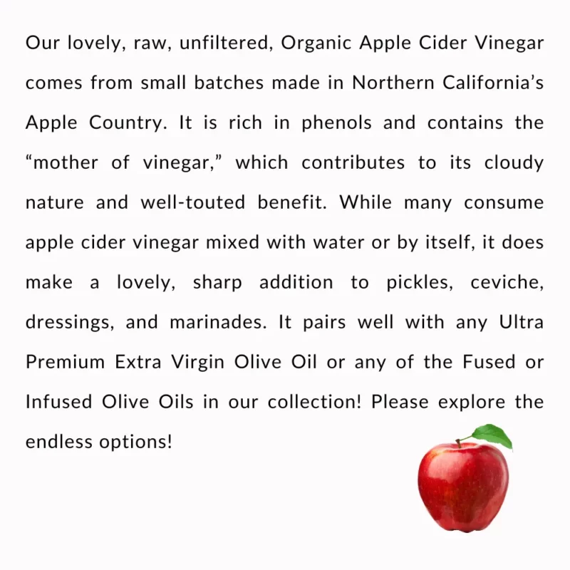 Organic Apple Cider Vinegar Description